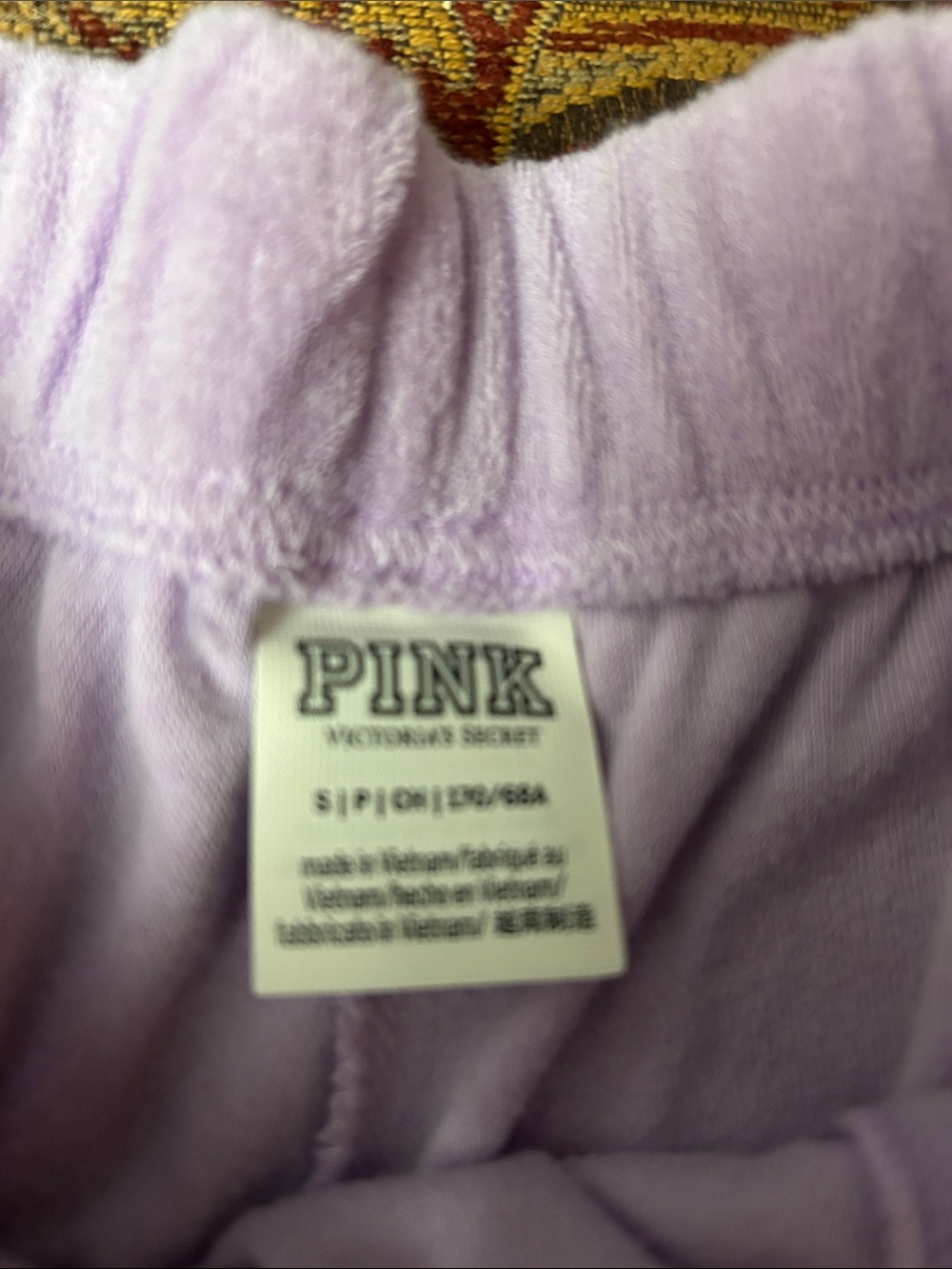 PINK Victoria's Secret Lilac Terry Retro Athletic Shorts with White Trim - Picture 2 of 3